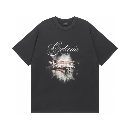 Balenciaga Men's Getaria T-shirt Oversized in Black Faded