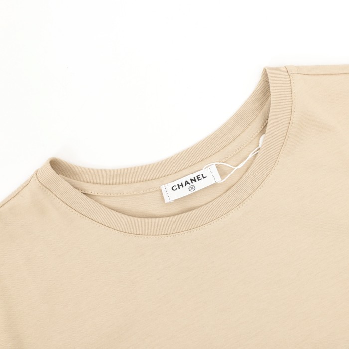 Chanel Hand-painted Graffiti Cotton Short Sleeve T-shirt