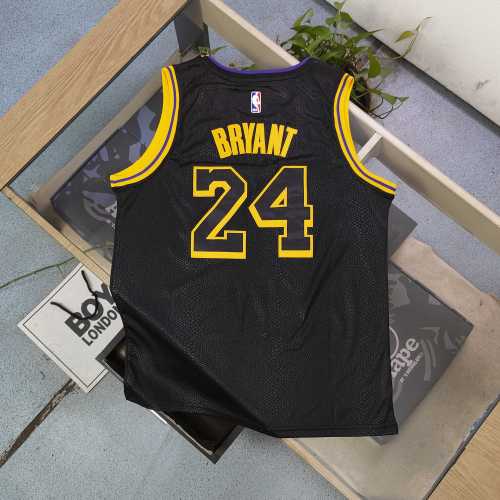 NBA Nike Los Angeles Lakers Kobe Black Mamba Memorial Edition Embroidered No. 8 No. 24 Jersey Basketball Jersey