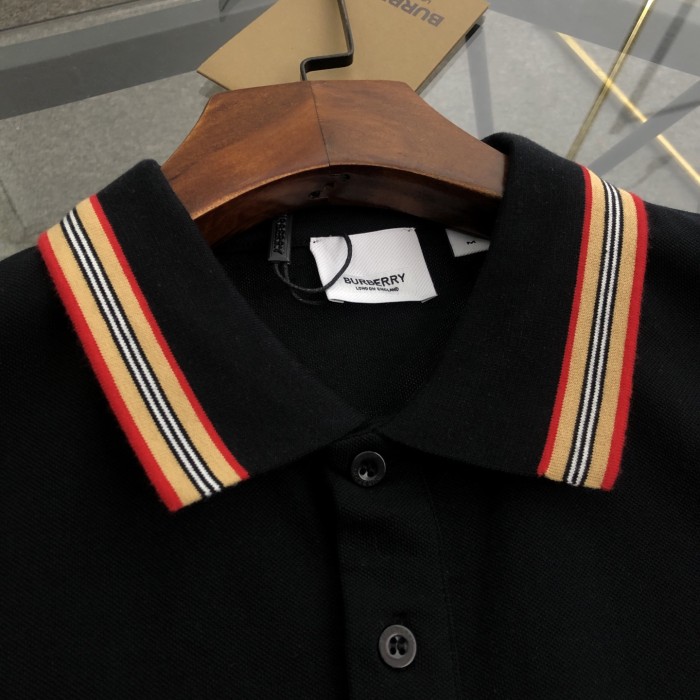 Burberry Icon Stripe Placket Piqué Polo Shirt