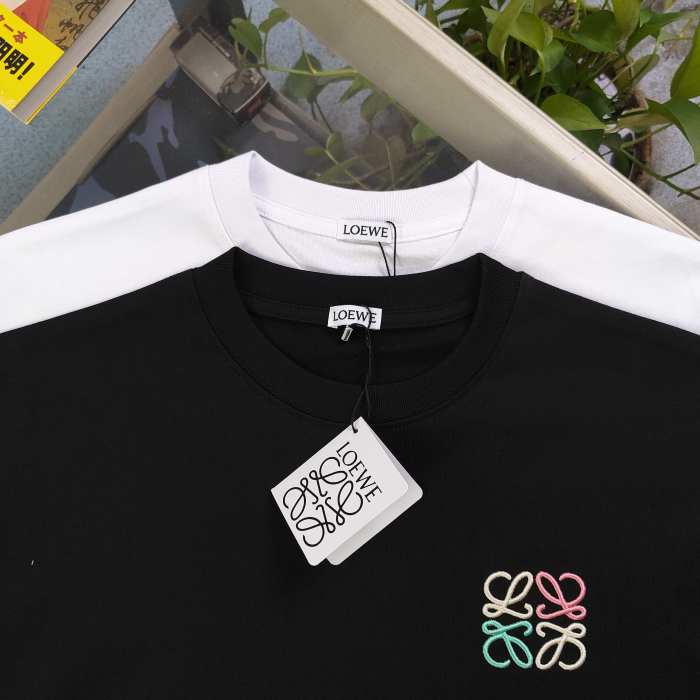 Loewe Embroidered Cotton Short-Sleeved T-Shirt