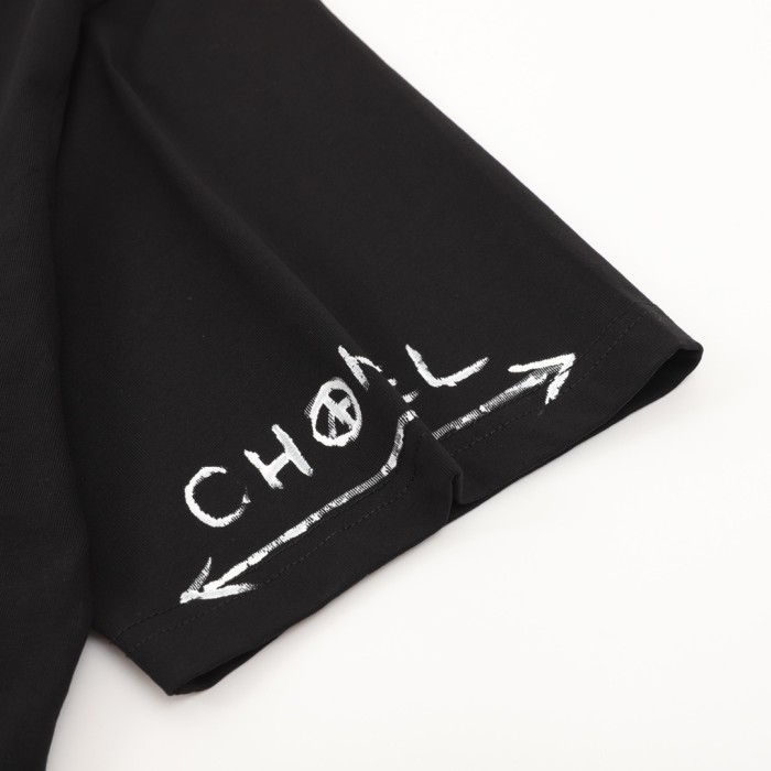 Chanel Graffiti Logo Short Sleeve T-Shirt