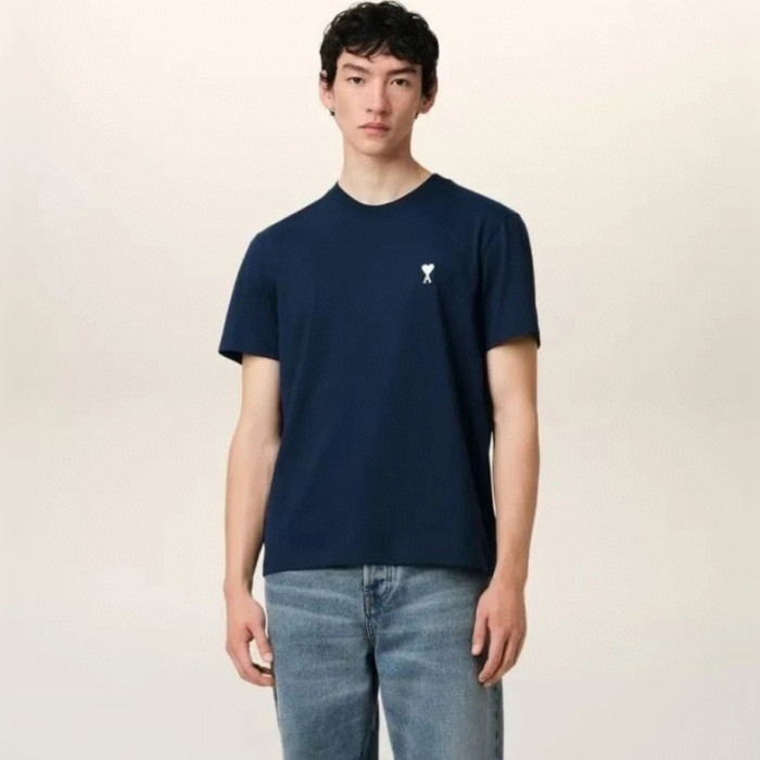 Ami Embroidered Logo Short-sleeved T-shirt