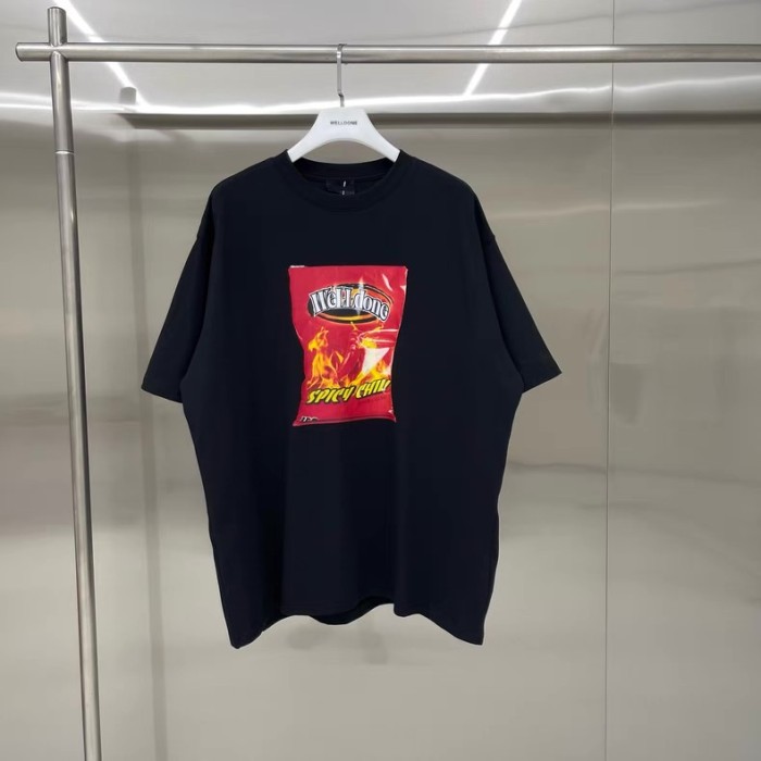 WELLDONE POTATO CHIPS PRINT LOOSE SHORT-SLEEVED T-SHIRT