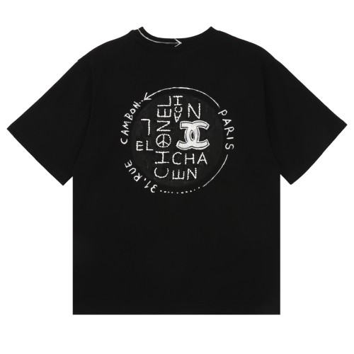 Chanel Graffiti Logo Short Sleeve T-Shirt