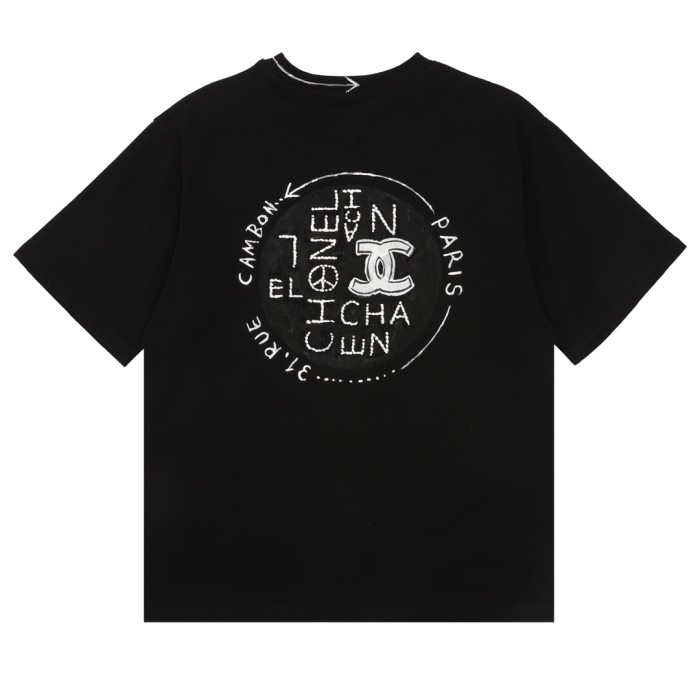 Chanel Graffiti Logo Short Sleeve T-Shirt