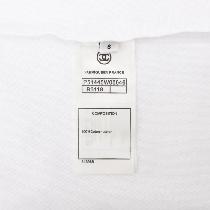 Chanel Embroidered Cotton Short Sleeve T-Shirt