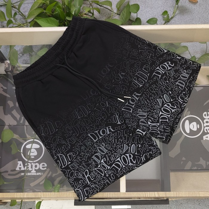 Dior Gradient Logo Print Shorts