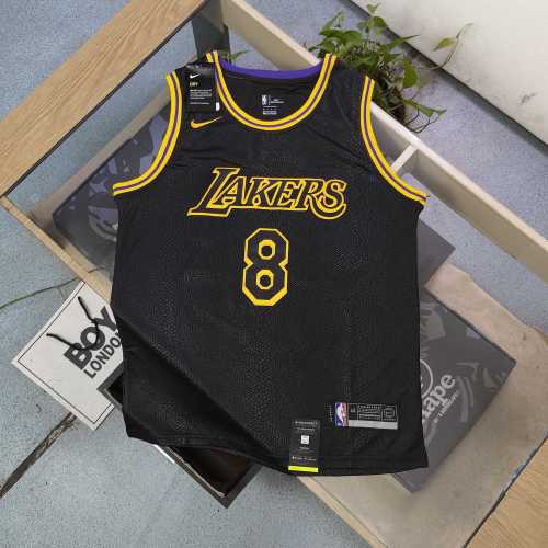 NBA Nike Los Angeles Lakers Kobe Black Mamba Memorial Edition Embroidered No. 8 No. 24 Jersey Basketball Jersey