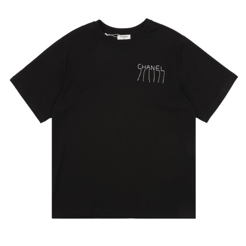 CHANEL LOGO COTTON SHORT SLEEVE T-SHIRT