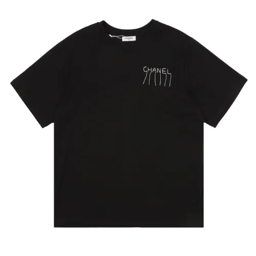 CHANEL LOGO COTTON SHORT SLEEVE T-SHIRT
