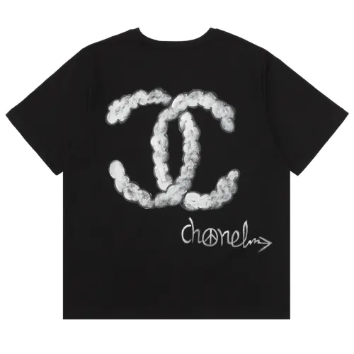 Chanel Hand-painted Graffiti Cotton Short Sleeve T-shirt