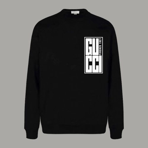 GUCCI Logo Detail Heavy Cotton Round Neck Sweatshirt