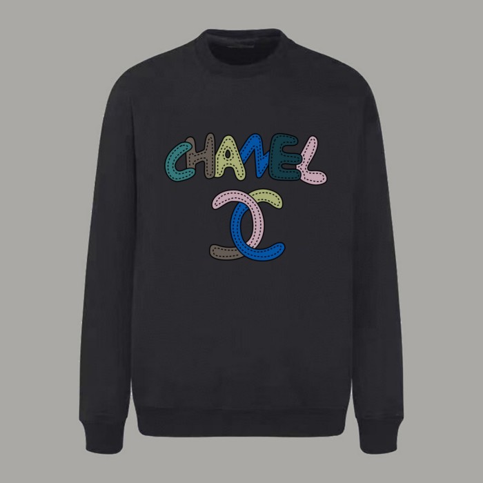 Chanel LOGO Cotton Jersey Crew Neck Sweatshirt