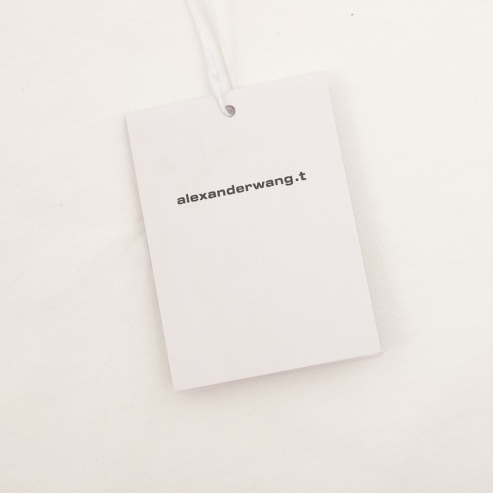 Alexander Wang Washed Rhinestone LOGO T shirt