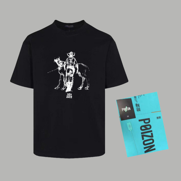 Louis Vuitton Catwalk Cotton Short Sleeve T-Shirt