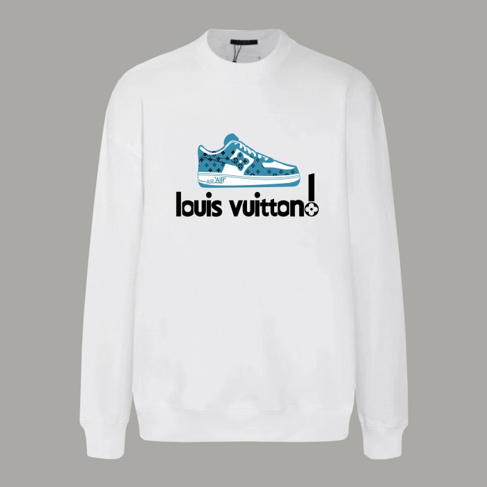 Louis Vuitton Printed Cotton Jersey Crew Neck Sweatshirt