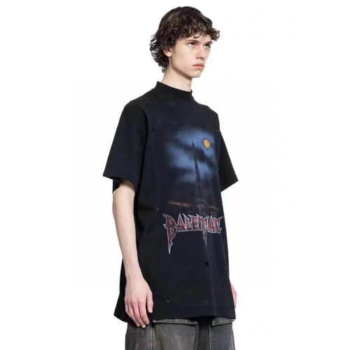 Balenciaga Men's Paris Moon Double Front T-shirt Oversized