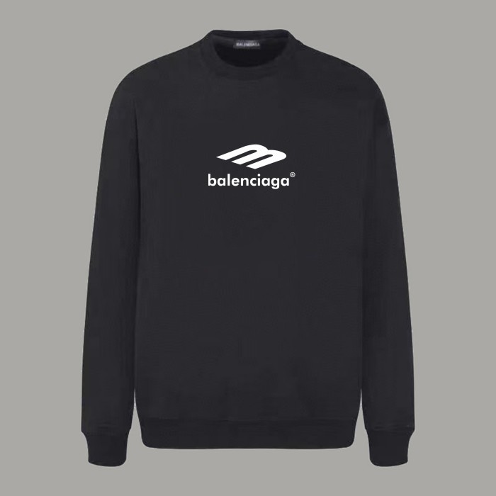 Balenciaga LOGO Cotton Jersey Crew Neck Sweatshirt
