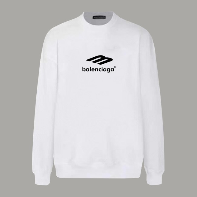 Balenciaga LOGO Cotton Jersey Crew Neck Sweatshirt