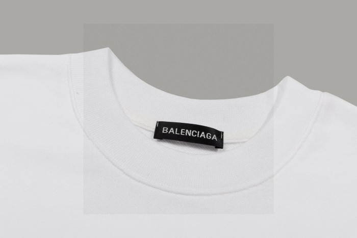 Balenciaga LOGO Cotton Jersey Crew Neck Sweatshirt