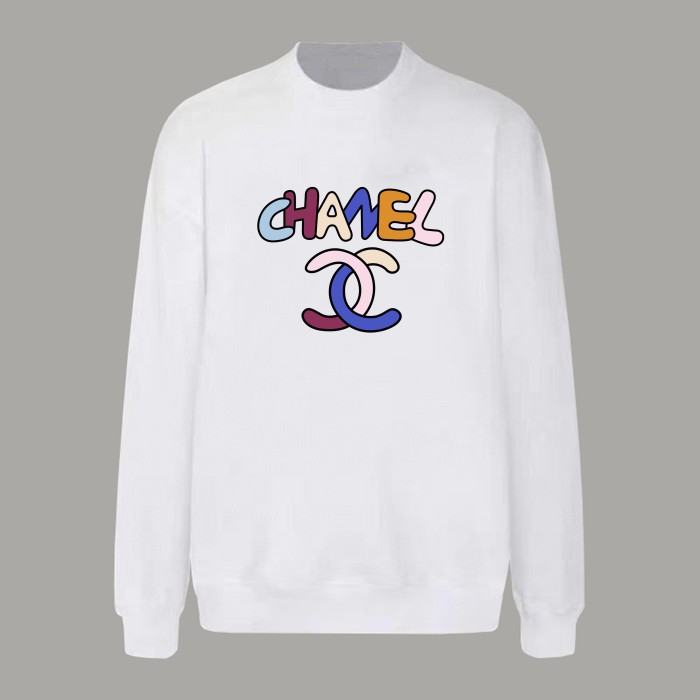 Chanel LOGO Cotton Jersey Crew Neck Sweatshirt