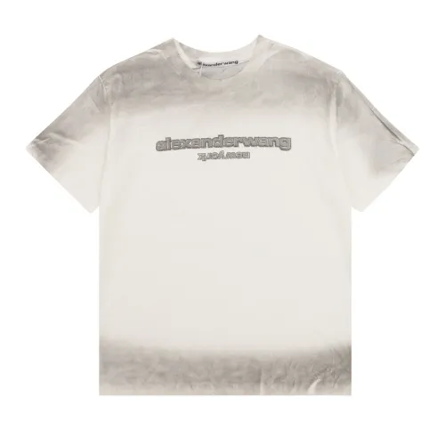 Alexander Wang Washed Rhinestone LOGO T shirt