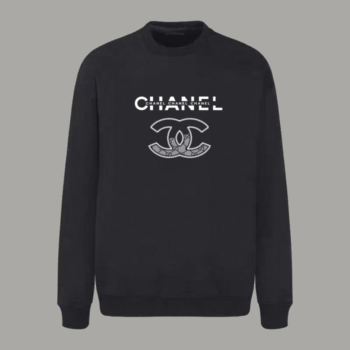 Chanel LOGO Cotton Jersey Crew Neck Sweatshirt