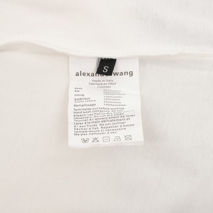 Alexander Wang Washed Rhinestone LOGO T shirt