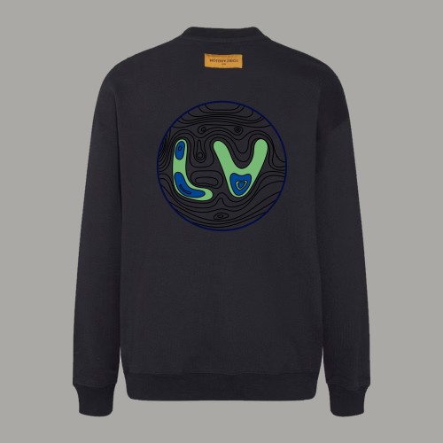 Louis Vuitton Printed Cotton Jersey Crew Neck Sweatshirt