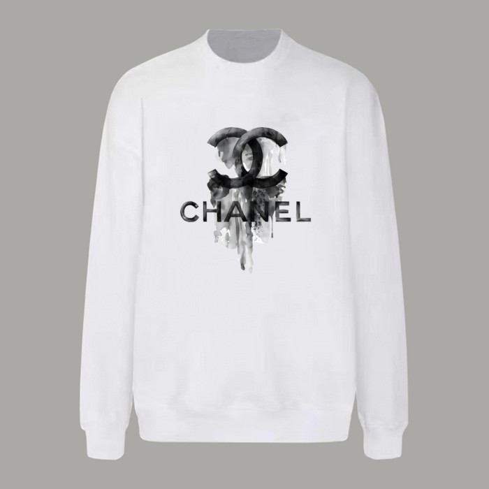 Chanel LOGO Cotton Jersey Crew Neck Sweatshirt