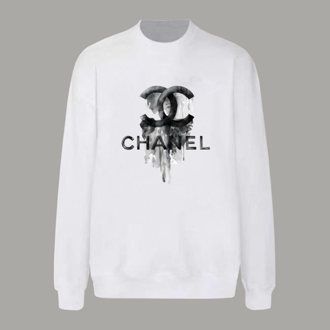 Chanel LOGO Cotton Jersey Crew Neck Sweatshirt