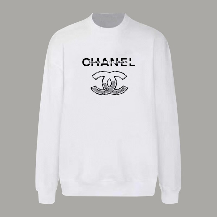 Chanel LOGO Cotton Jersey Crew Neck Sweatshirt