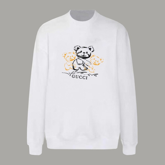 Gucci Bear Logo Cotton Round Neck Sweatshirt