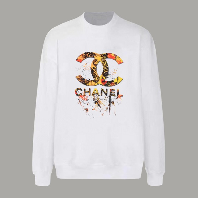Chanel LOGO Cotton Jersey Crew Neck Sweatshirt