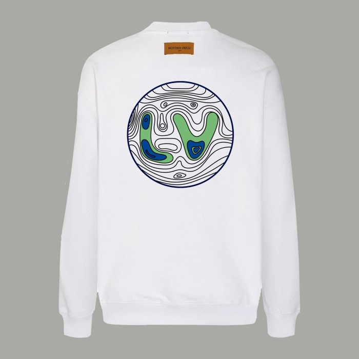 Louis Vuitton Printed Cotton Jersey Crew Neck Sweatshirt