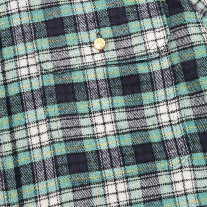 Celine Green Check Flannel Long Sleeve Shirt