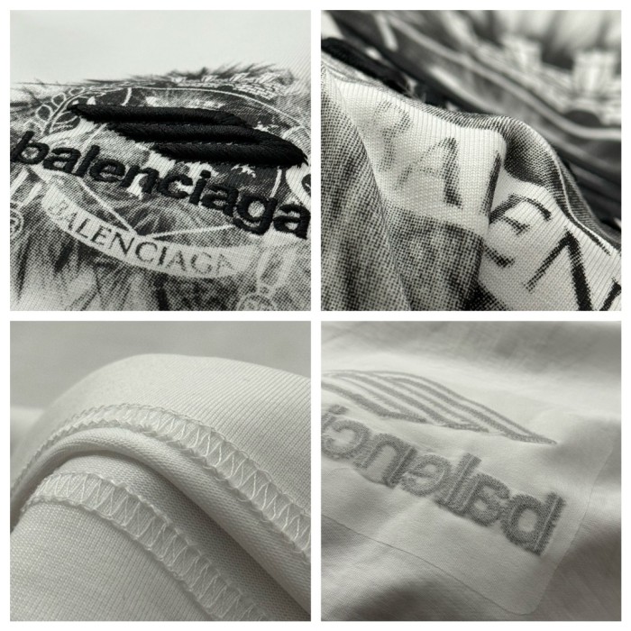 Balenciaga Logo Embroidered Short-Sleeved T-Shirt