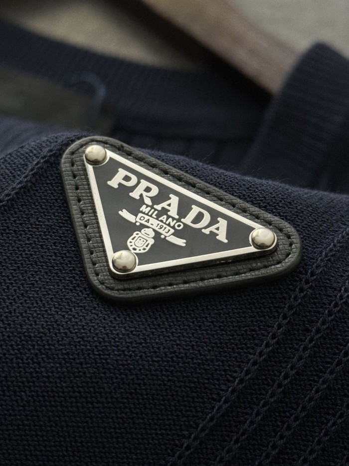 Prada Metal Logo Short-Sleeved T-Shirt