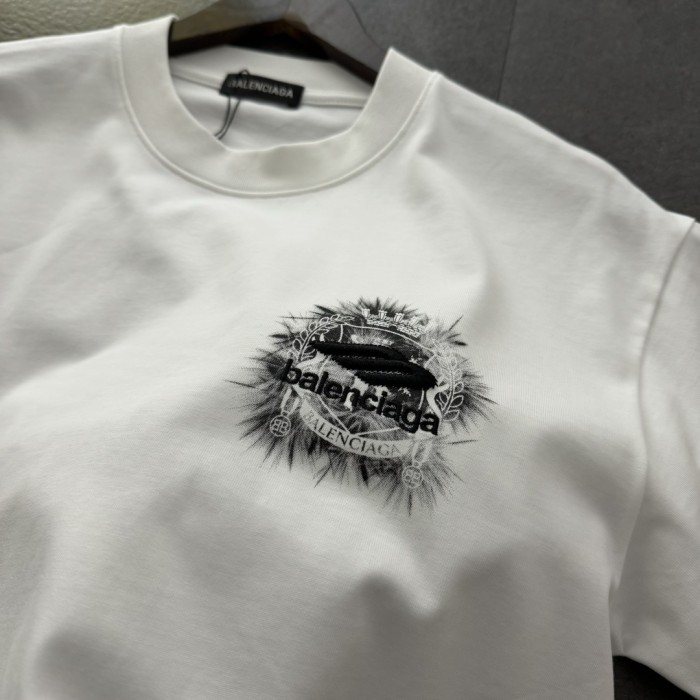 Balenciaga Logo Embroidered Short-Sleeved T-Shirt