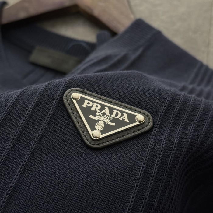 Prada Metal Logo Short-Sleeved T-Shirt