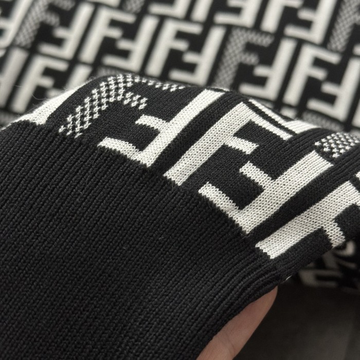FENDI FF-motif Knitted Jumper Short Sleeve T-Shirt