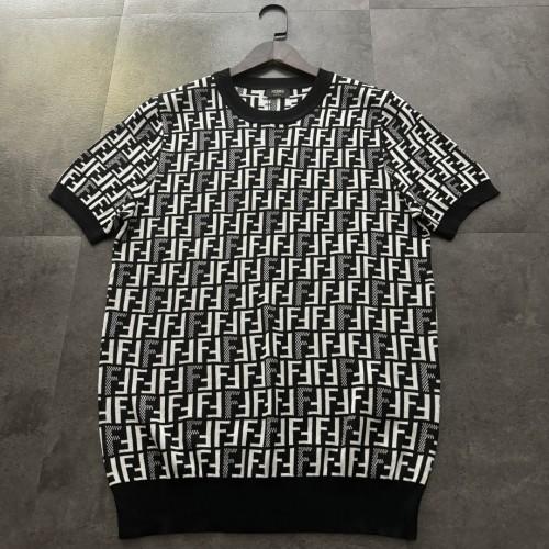 FENDI FF-motif Knitted Jumper Short Sleeve T-Shirt
