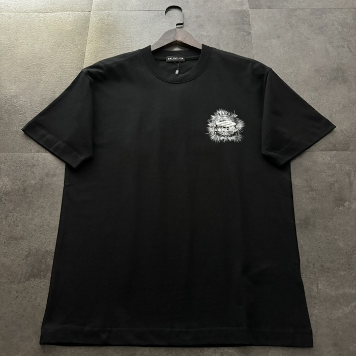 Balenciaga Logo Embroidered Short-Sleeved T-Shirt