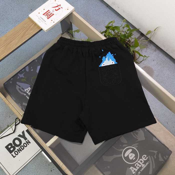Loewe Flame Logo Embroidered Shorts