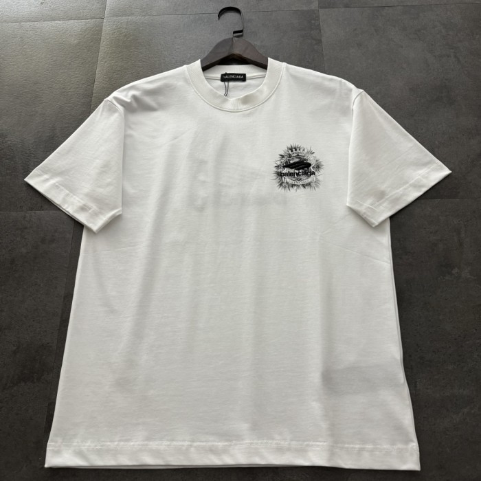 Balenciaga Logo Embroidered Short-Sleeved T-Shirt