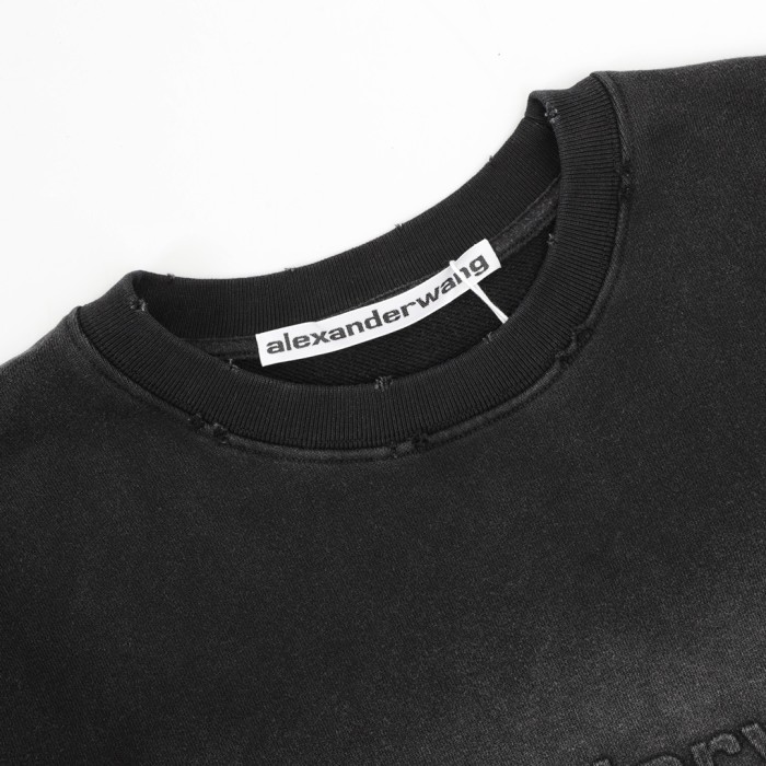 Alexander Wang Debossed Logo Oversize Crewneck Sweatshirt