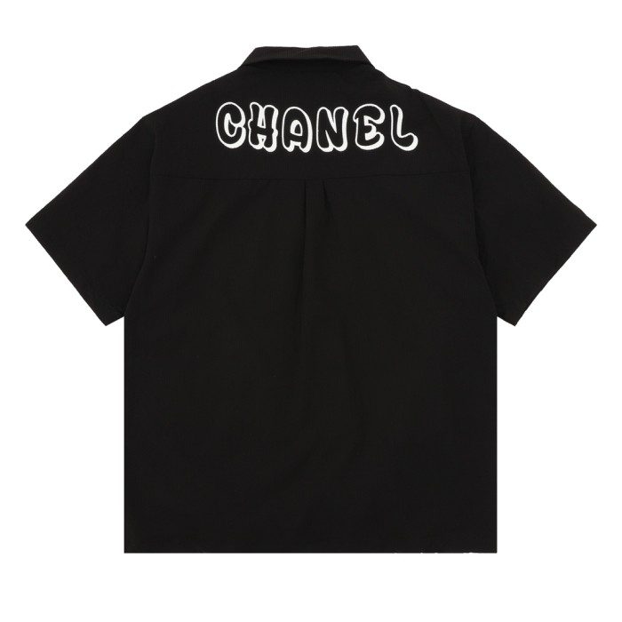 Chanel Peace Dove Print Woven POLO Shirt