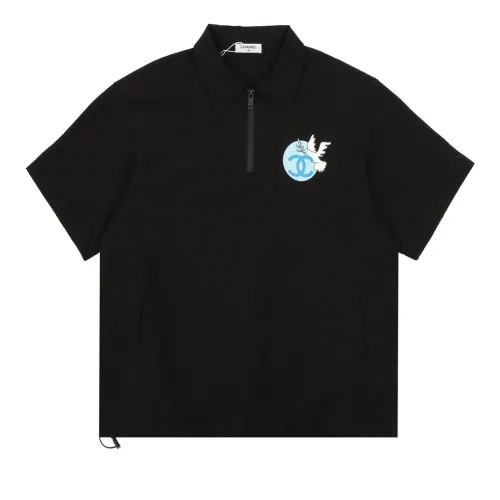 Chanel Peace Dove Print Woven POLO Shirt