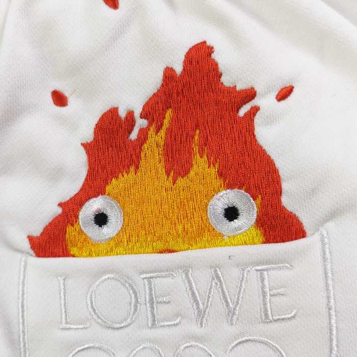Loewe Flame Logo Embroidered Shorts